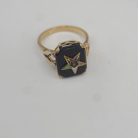 Vintage Masonic Ring 10kt Gold Filled Order Of The Eastern Star Size 6.5 - Picture 3 of 12